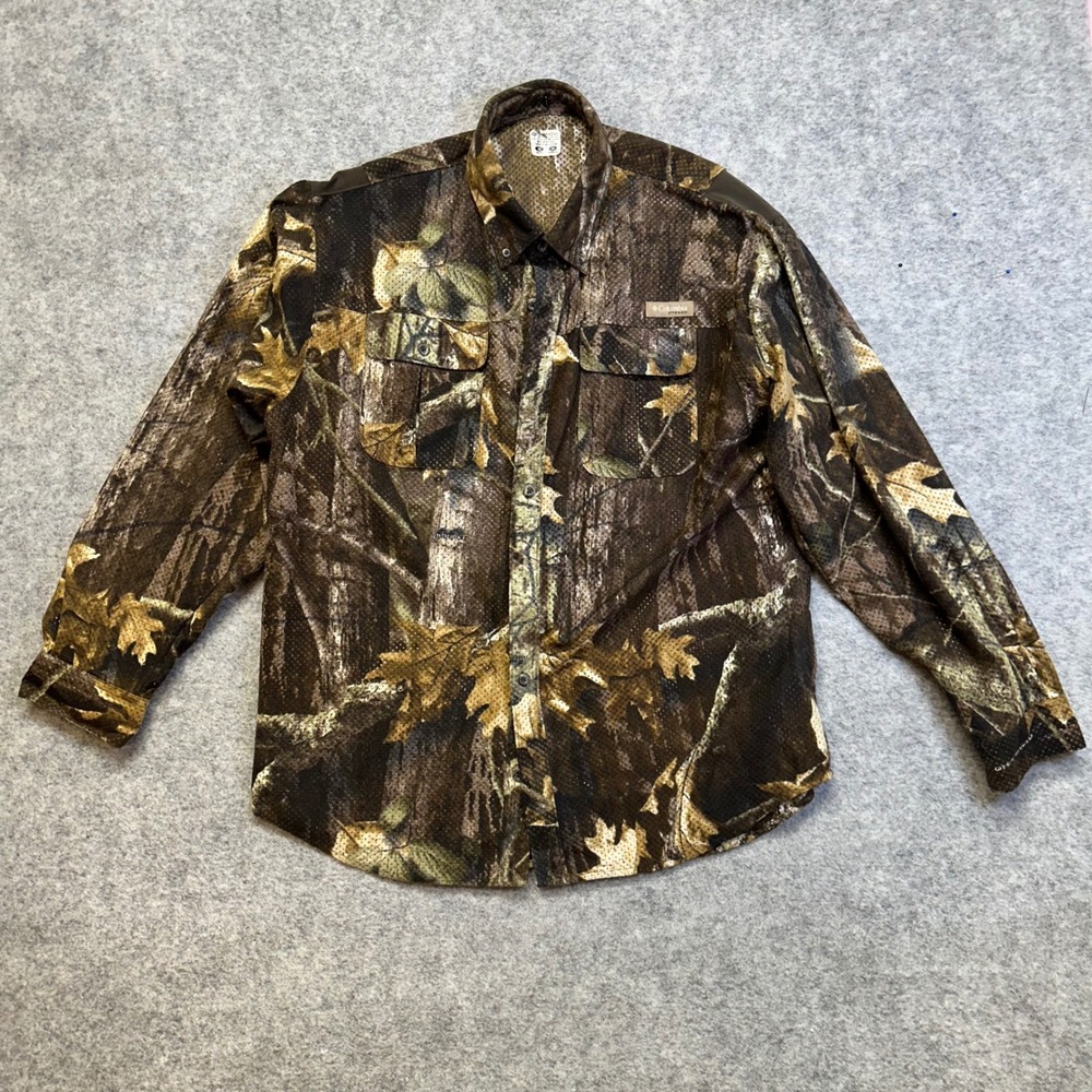 Columbia PHG Performance Hunting Gear Shirt Mens Medium Camo Omni-Shield Mesh